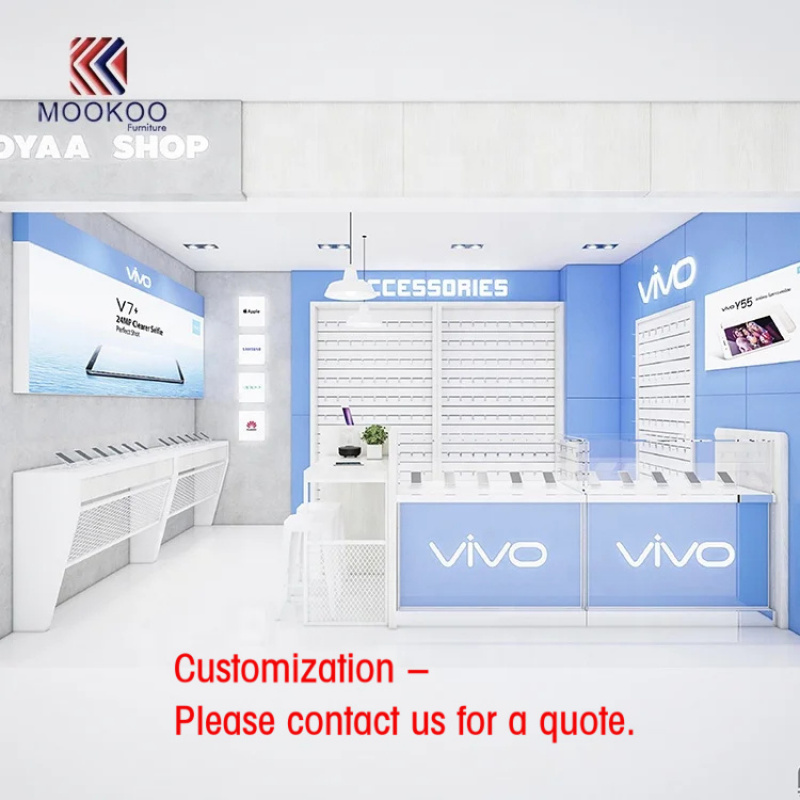 Phone Accessories Shop Design - Comptoir d'exposition pour kiosque de téléphonie