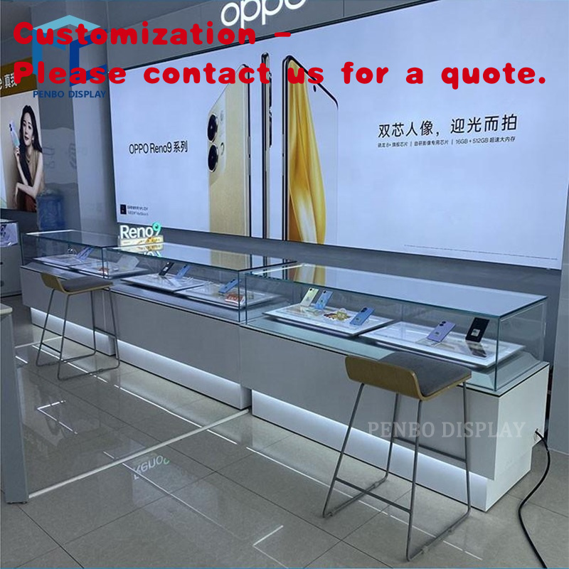 Phone Accessories Shop Design - Support d'exposition d'armoire en verre pour
