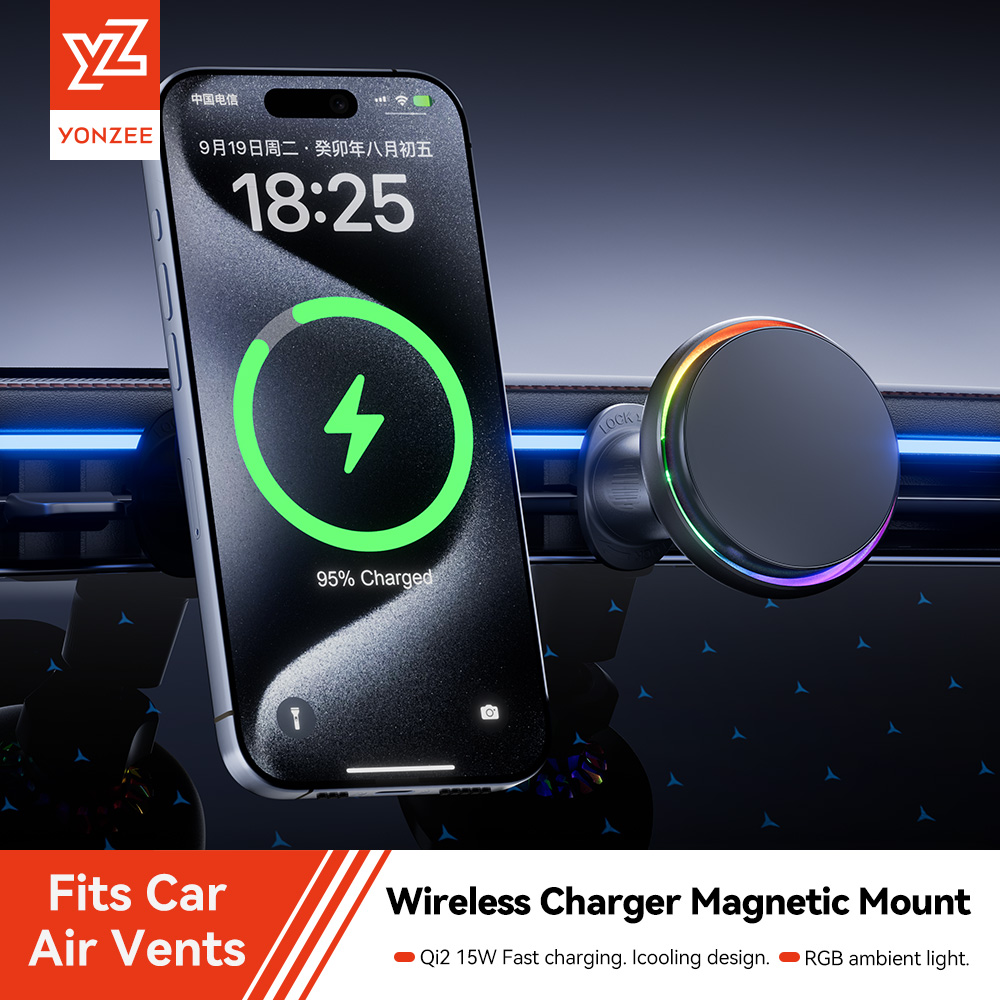 Qi2 Phone Accessories - YZ RGB chargeur magnétique sans fil