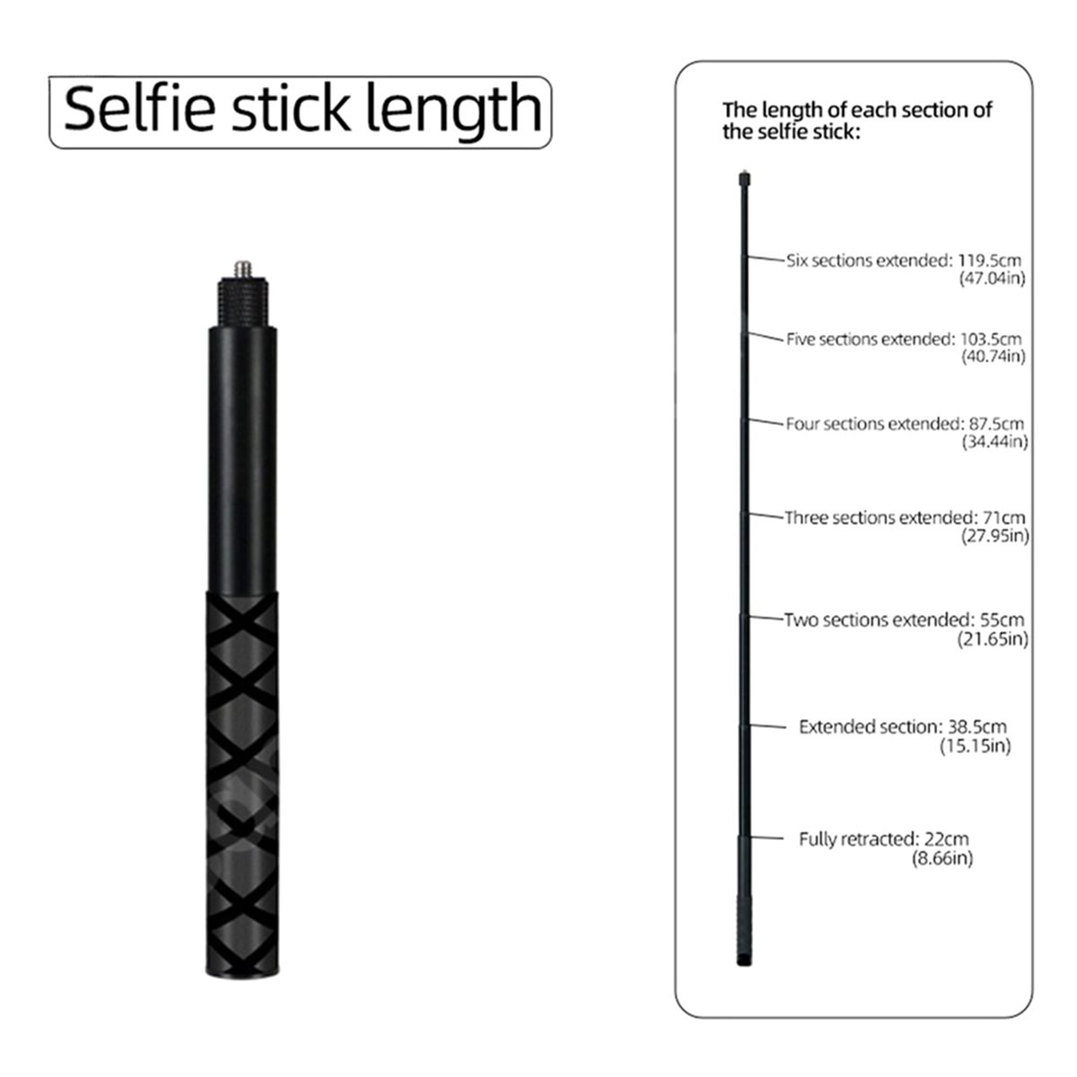 Selfie Stick Tripod - Support de trépied de bureau rotatif