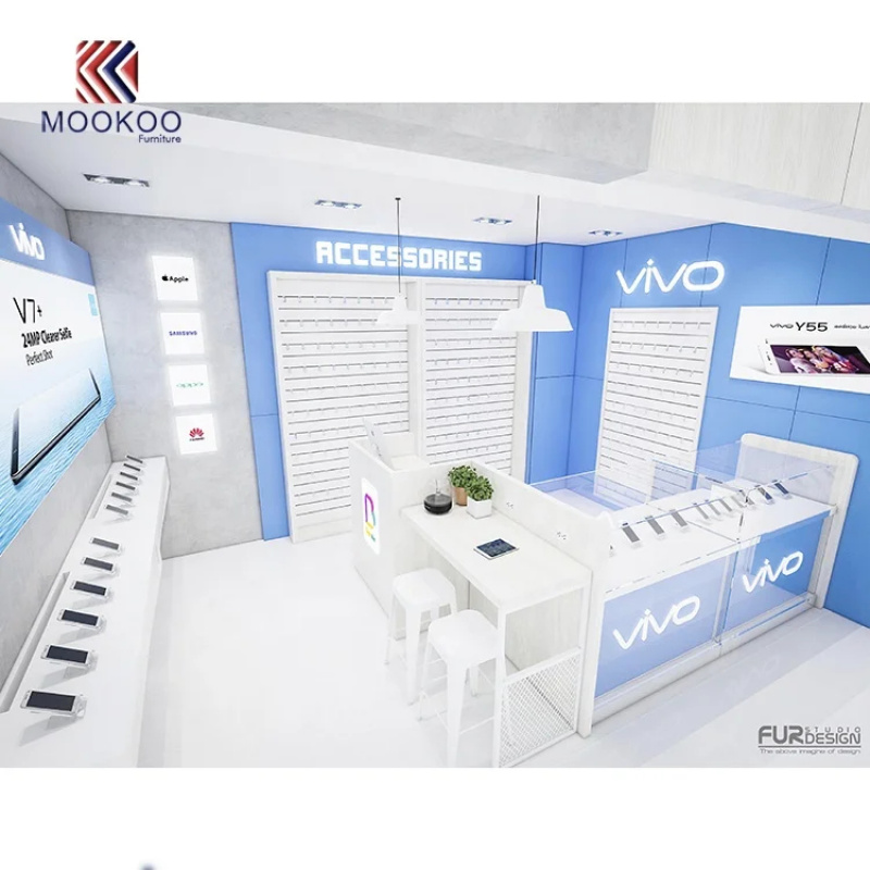 Comptoir d'exposition pour kio - Phone Accessories Shop Design avis et prix